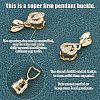 SUPERFINDINGS 16Pcs 4 Style Brass Micro Pave Cubic Zirconia Ice Pick Pinch Bails ZIRC-FH0001-08-4