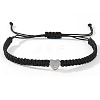 304 Stainless Steel Heart with Letter Bead Braided Bead Bracelets OO6447-30-2