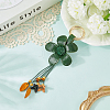 Leather and Alloy Keychain HJEW-WH20022-04B-10-3
