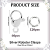 304 Stainless Steel Lobster Claw Clasps STAS-ME0002-92A-2