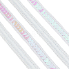 Sparkle Polyester Lace Ribbons OCOR-WH0090-67B-1