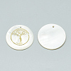 Freshwater Shell Pendants SHEL-Q016-013G-2