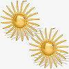 Stylish European and American 304 Stainless Steel Sun Stud Earrings LW5049-2-1