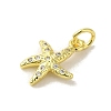 Brass Micro Pave Cubic Zirconia Charms KK-M283-22F-01-2