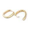Rectangle Brass Huggie Hoop Earrings for Women EJEW-U008-12G-2