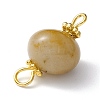 Natural Topaz Jade Links Connectors PALLOY-JF01091-04-2