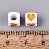 Opaque Acrylic European Beads OPDL-S078-08-3