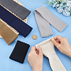 BENECREAT 6Pcs 6 Colors Polyester Elastic Ribbing Fabric for Cuffs DIY-BC0006-53A-3