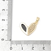 Brass Micro Pave Clear Cubic Zirconia Pendants KK-R213-06G-02-3