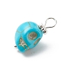 Synthetic Turquoise Pendants PALLOY-JF01841-02-2