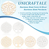 Unicraftale 36Pcs 6 Style Rack Plating Brass Filigree Pendants KKC-UN0001-01-4