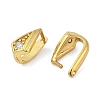 Brass Micro Pave Cubic Zirconia Pinch Bails KK-F891-03G-1