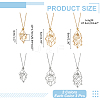 6Pcs 6 Styles 304 Stainless Steel Cable Chain Empty Macrame Pouch Necklace Making NJEW-WR00009-2