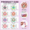 32Pcs 8 Styles Flower PVC Beads KY-TA0001-49-4