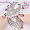 2Pcs Leaf Shape Rhinestone Garment Accessories DIY-GA0007-89-3