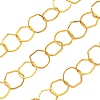 Rack Plating Brass Hexagon Link Chains CHC-N009-03G-1