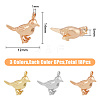 SUPERFINDINGS 18Pcs 3 Colors Brass Charms KK-FH0005-96-2