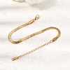 304 Stainless Steel Snake Chains Bracelets for Women BJEW-P395-02G-06-2