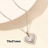 Stainless Steel Heart-Shaped Necklace Jewelry Luxury DIY Accessories PVD Vacuum Plating ZC7092-7-1