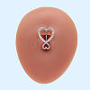 316L Surgical Stainless Steel Micro Pave Cubic Zirconia Top Down Belly Rings FS-WG959C5-01-1
