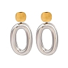 304 Stainless Steel Dangle Stud Earrings EJEW-K296-02GP-08-2