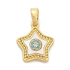 Brass Micro Pave Cubic Zirconia Pendents KK-M303-01G-10-1