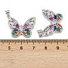 Brass Micro Pave Cubic Zirconia Pendants KK-C109-09A-P-3
