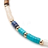 Natural & Synthetic Mixed Gemstone Disc Beaded Necklace and Bracelet Set SJEW-JS01244-5