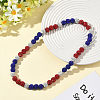 1Pc Polymer Clay Rhinestone Round Beaded Stretch Necklaces NJEW-SP0001-14C-5