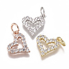 Brass Micro Pave Cubic Zirconia Charms ZIRC-F111-19-1