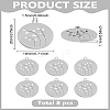 8Pcs 201 Stainless Steel Pendants STAS-LP0003-52-2