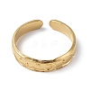 Ion Plating(IP) 304 Stainless Steel Crescent Moon Open Cuff Ring for Women RJEW-C046-01G-2