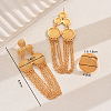 Vintage Alloy Round Tassel Earrings & Ring Sets for Women's Party Wedding KC7338-2
