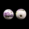 Floral Printed Porcelain Beads PORC-Q199-12mm-01-4