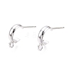 Brass Ear Stud Findings X-KK-WH20013-03S-1