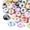 Printed Opaque Acrylic European Beads OACR-Q200-30-1