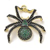 Rack Plating Brass Micro Pave Cubic Zirconia Pendants KK-C074-29G-1