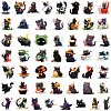 Cat 100Pcs PVC Adhesive Waterproof Stickers Self-Adhesive Stickers PW-WG7DC9D-01-5