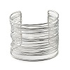 Non-Tarnish 304 Stainless Steel Multi Line Cuff Bangles BJEW-E079-01P-1