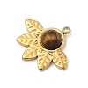 Natural Tiger Eye Pendants STAS-F312-01G-03-2