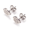 Tarnish Resistant 304 Stainless Steel Stud Earrings EJEW-N045-03P-1