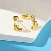 Brass Micro Pave Cubic Zirconia Stud Earrings For Women EJEW-B111-01G-01-3