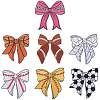 7Pcs 7 Styles Polyester Embroidery Iron on Clothing Patches PATC-GF0001-63-1