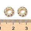 Brass Micro Pave Cubic Zirconia Beads KK-A253-11G-01-2