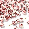 Floral Printed Porcelain Beads PORC-M531-2-1