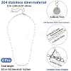 6Pcs 304 Stainless Steel Paperclip Chain Necklaces NJEW-SC0001-57A-P-2
