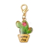 20Pcs 10 Styles Cactus Alloy Enamel Pendant Decorations HJEW-JM02724-4