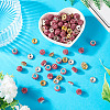 120Pcs 4 Styles Flat Round Iron Rhinestone Spacer Beads FIND-TA0005-68-6