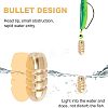 Brass Grooved Bullet Shape Weights Fishing Sinkers KK-FH0001-02G-3