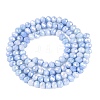 Anti-Tarnish Dyed Rondelle Glass Beads Strands EGLA-T021-3mm-17-04-2